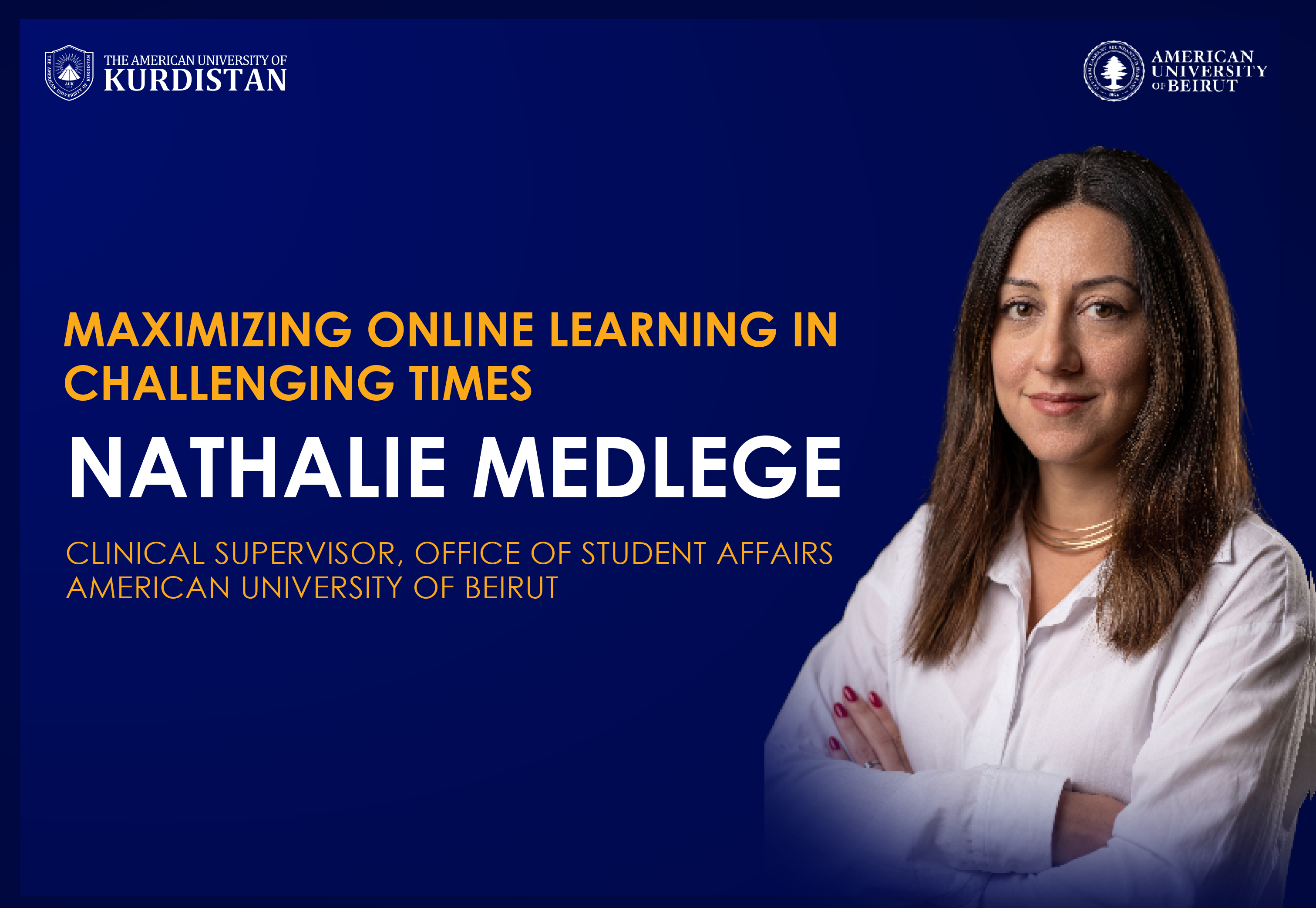 AUK Office of Student Affairs and AUB Counseling Services Host Webinar on Maximizing Online Learning
